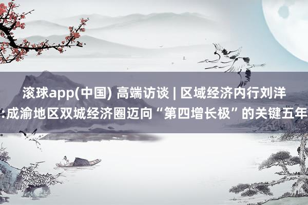 滚球app(中国) 高端访谈 | 区域经济内行刘洋:成渝地区双城经济圈迈向“第四增长极”的关键五年