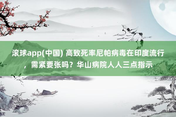 滚球app(中国) 高致死率尼帕病毒在印度流行，需紧要张吗？华山病院人人三点指示