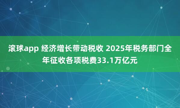滚球app 经济增长带动税收 2025年税务部门全年征收各项税费33.1万亿元