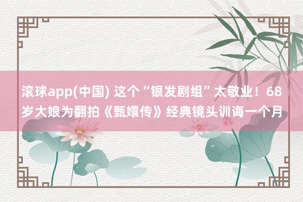 滚球app(中国) 这个“银发剧组”太敬业！68岁大娘为翻拍《甄嬛传》经典镜头训诲一个月