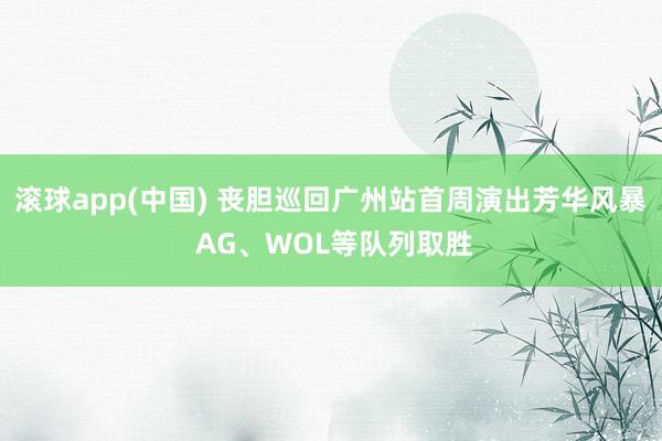 滚球app(中国) 丧胆巡回广州站首周演出芳华风暴 AG、WOL等队列取胜