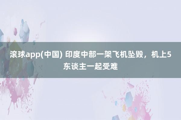 滚球app(中国) 印度中部一架飞机坠毁，机上5东谈主一起受难