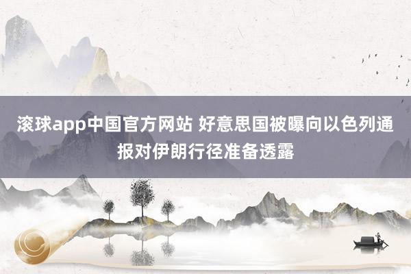 滚球app中国官方网站 好意思国被曝向以色列通报对伊朗行径准备透露