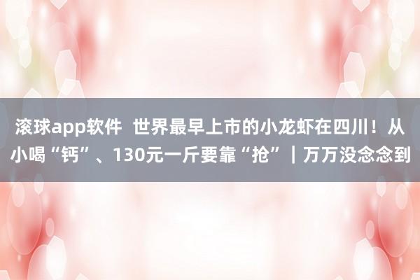 滚球app软件  世界最早上市的小龙虾在四川！从小喝“钙”、130元一斤要靠“抢”｜万万没念念到