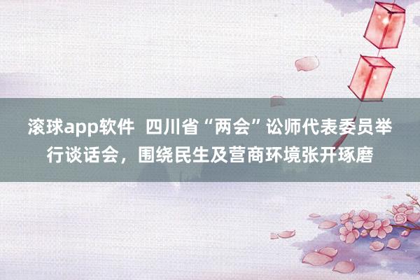 滚球app软件  四川省“两会”讼师代表委员举行谈话会，围绕民生及营商环境张开琢磨