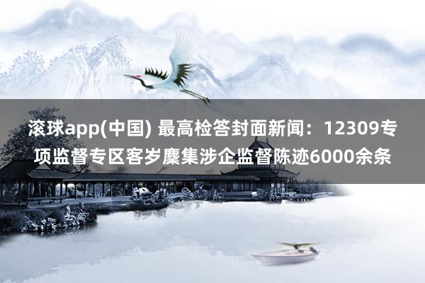 滚球app(中国) 最高检答封面新闻：12309专项监督专区客岁麇集涉企监督陈迹6000余条