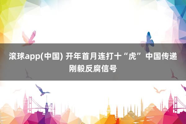 滚球app(中国) 开年首月连打十“虎” 中国传递刚毅反腐信号