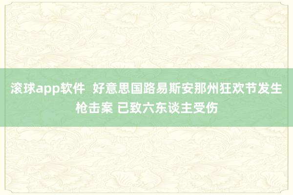 滚球app软件  好意思国路易斯安那州狂欢节发生枪击案 已致六东谈主受伤