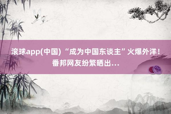 滚球app(中国) “成为中国东谈主”火爆外洋！番邦网友纷繁晒出…