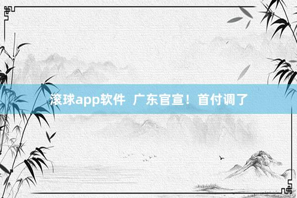 滚球app软件  广东官宣！首付调了