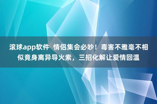 滚球app软件  情侣集会必吵！毒害不雅毫不相似竟身离异导火索，三招化解让爱情回温