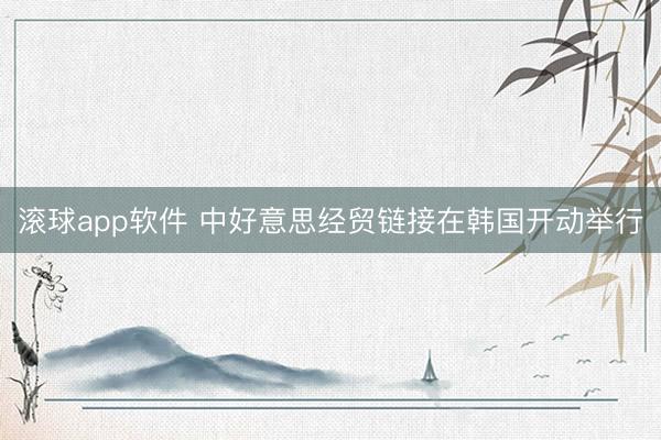 滚球app软件 中好意思经贸链接在韩国开动举行