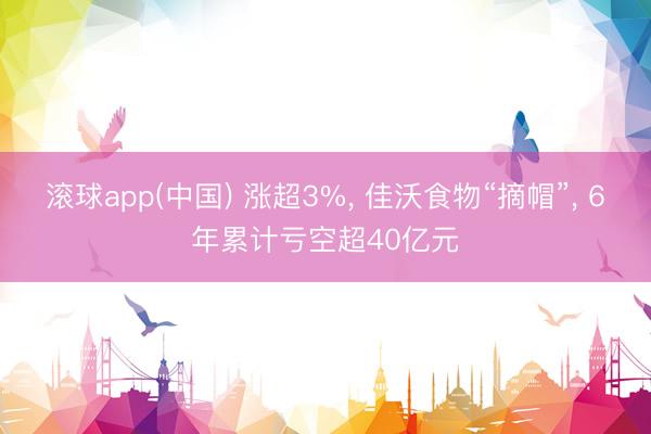 滚球app(中国) 涨超3%， 佳沃食物“摘帽”， 6年累计亏空超40亿元