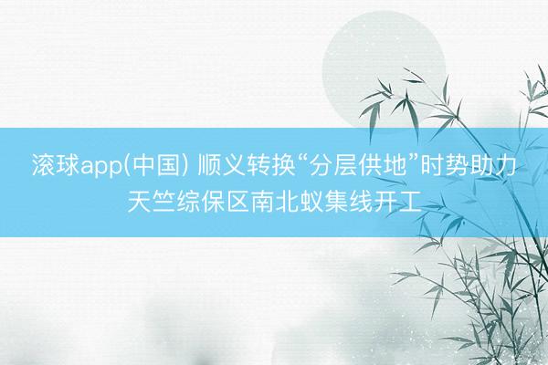 滚球app(中国) 顺义转换“分层供地”时势助力天竺综保区南北蚁集线开工