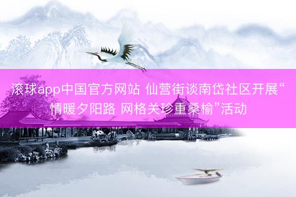 滚球app中国官方网站 仙营街谈南岱社区开展“情暖夕阳路 网格关珍重桑榆”活动