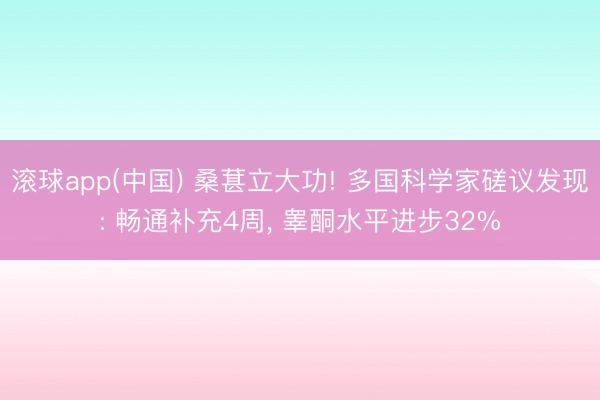 滚球app(中国) 桑葚立大功! 多国科学家磋议发现: 畅通补充4周， 睾酮水平进步32%