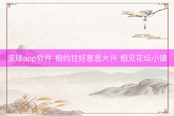 滚球app软件 相约甘好意思大兴 相见花坛小镇