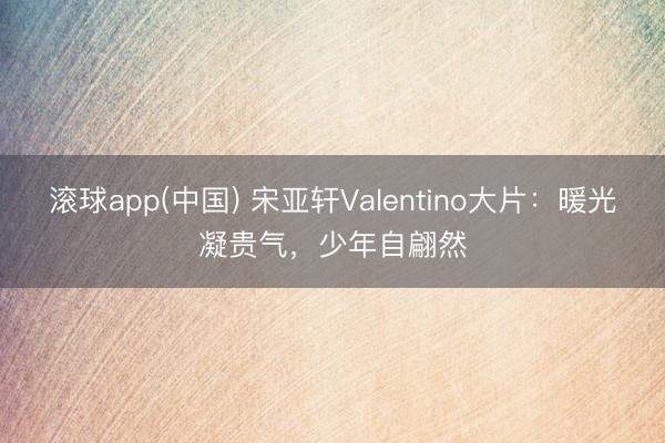 滚球app(中国) 宋亚轩Valentino大片：暖光凝贵气，少年自翩然