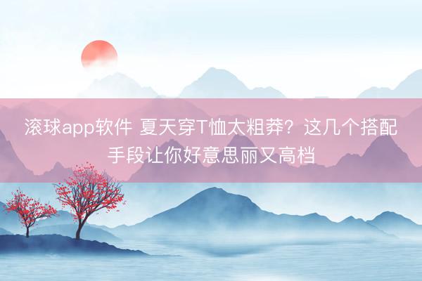 滚球app软件 夏天穿T恤太粗莽？这几个搭配手段让你好意思丽又高档
