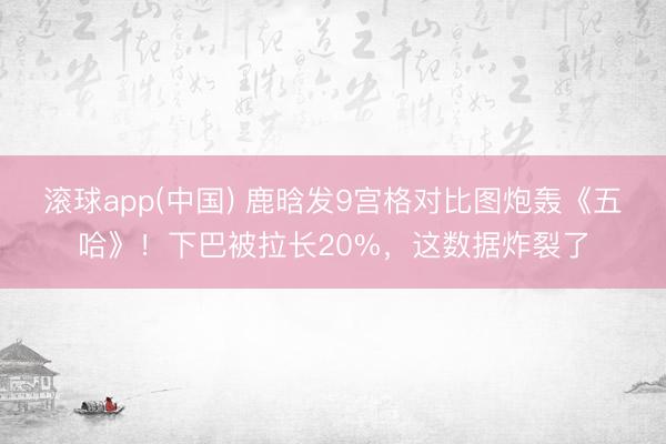 滚球app(中国) 鹿晗发9宫格对比图炮轰《五哈》!下巴被拉长20%,这数据炸裂了