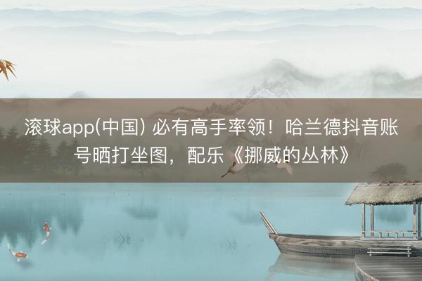 滚球app(中国) 必有高手率领！哈兰德抖音账号晒打坐图，配乐《挪威的丛林》