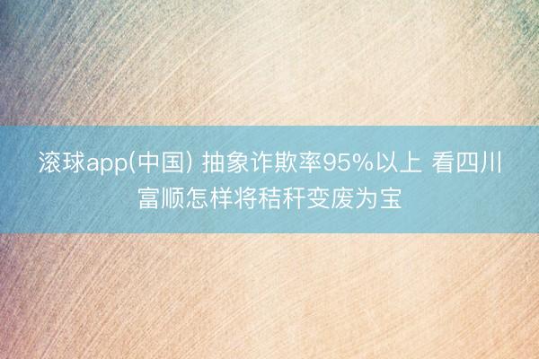 滚球app(中国) 抽象诈欺率95%以上 看四川富顺怎样将秸秆变废为宝