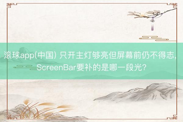 滚球app(中国) 只开主灯够亮但屏幕前仍不得志, ScreenBar要补的是哪一段光?
